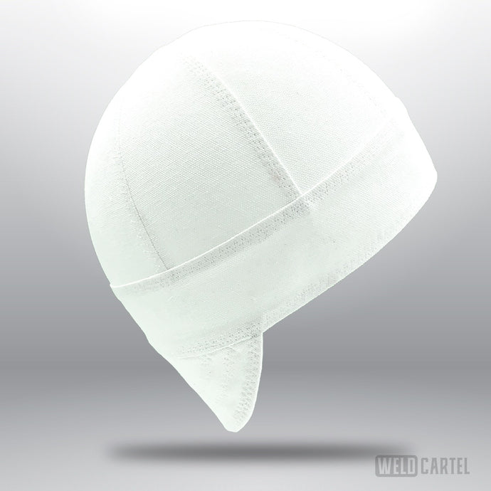 The Classic 8 Panel Welding Cap White