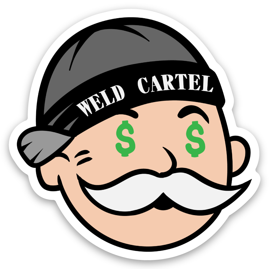 Rich Uncle Dime Stacks Welder Sticker